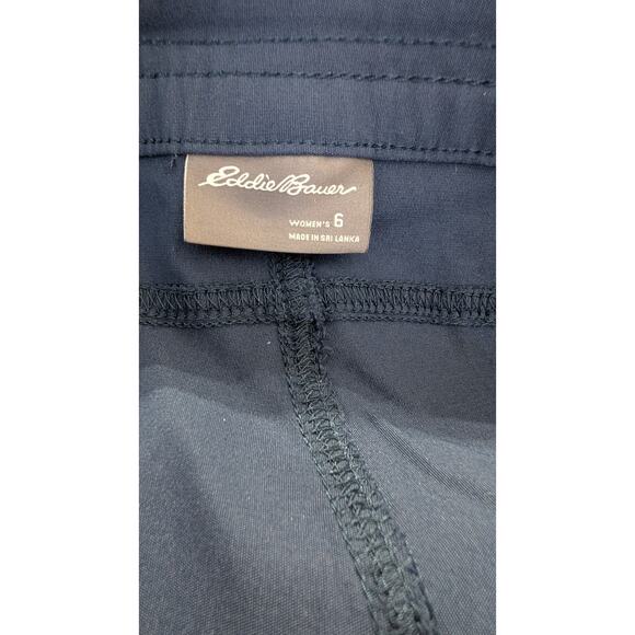Eddie Bauer Pants Womens 6 Navy Nylon Spandex Stretch Outdoors Hiking Cargo Gorp - Picture 7 of 9